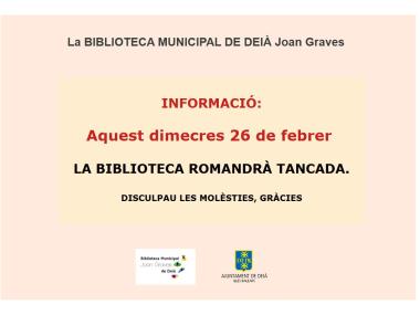 Tancament biblioteca