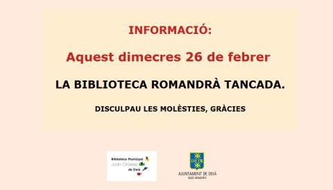 Tancament biblioteca